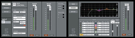 HK Audio DSP CONTROL 4.1 software screens