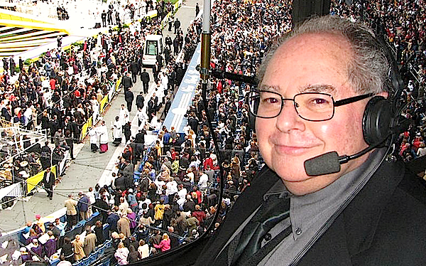 Larry Estrin at Pope Benedict XVI's 2008 celebration for 60,000 people at Yankee Stadium.