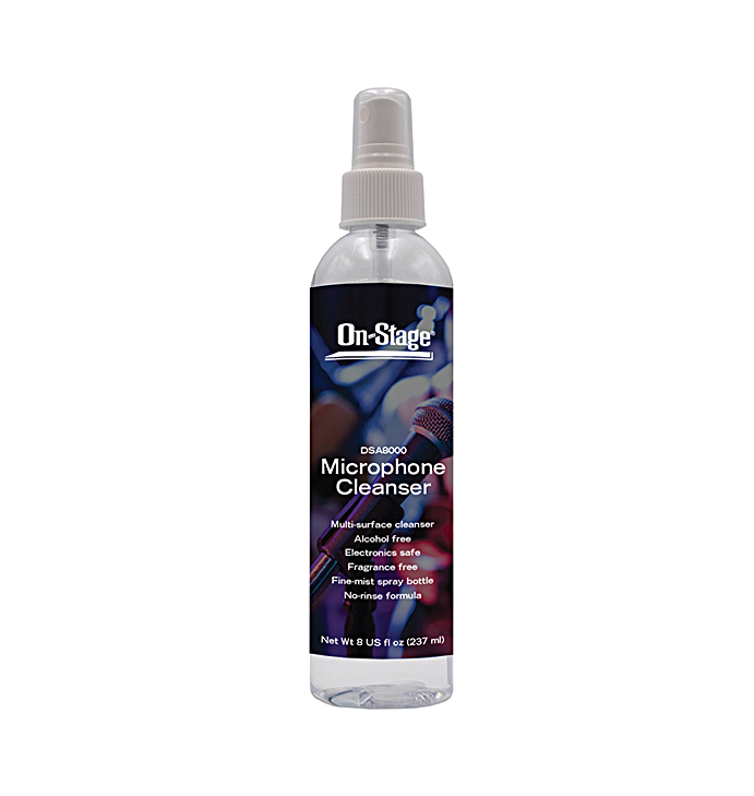 The DSA8000 Microphone Cleanser comes in an 8-ounce spray bottle