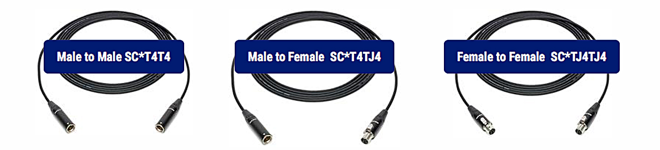 Sescom Mini-XLR Sub-Miniature Audio Extension Cables 