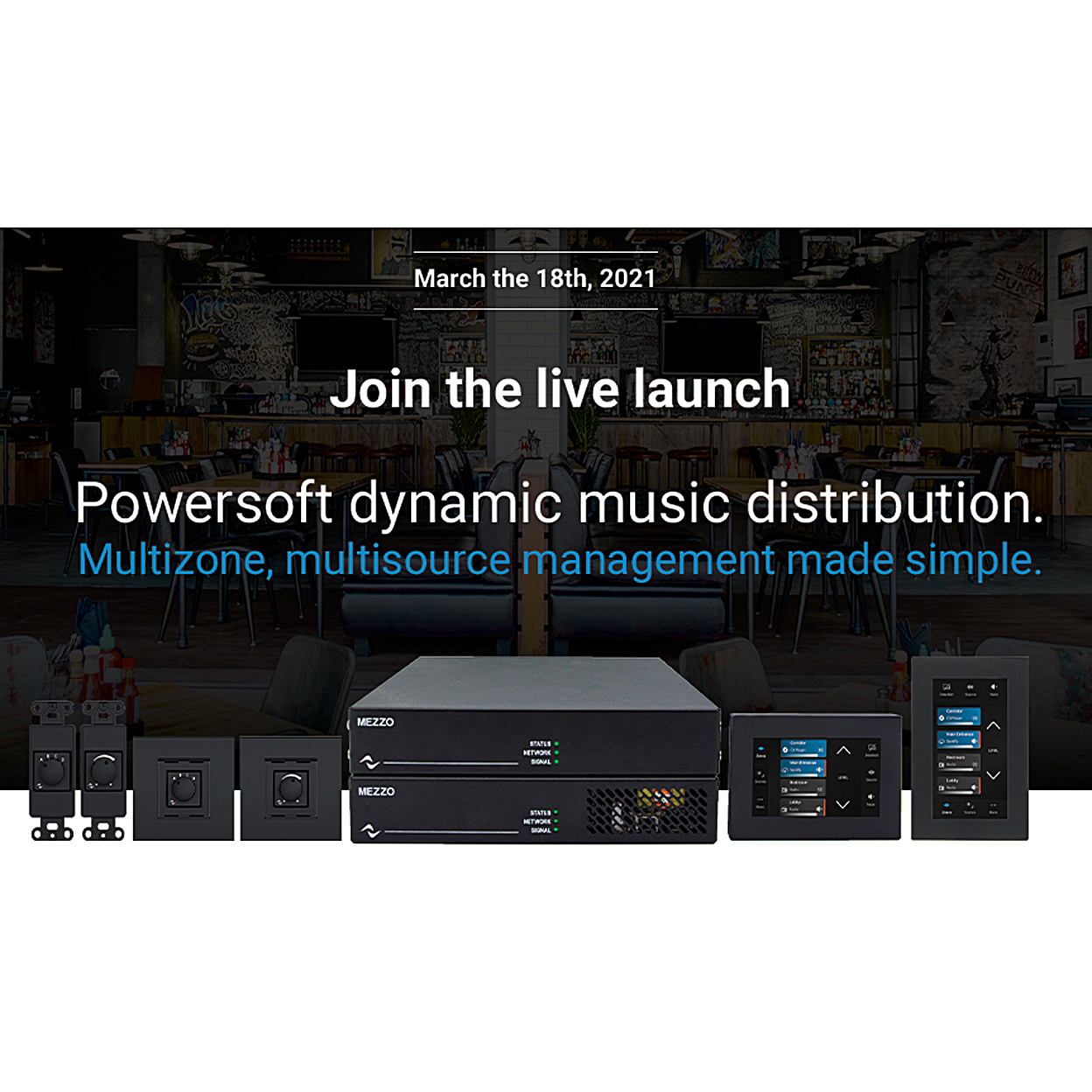 The dynamic routing capability and object-driven signal flow embedded in Powersoft amplifier platforms, such as Mezzo, lets System Integrators scale sources and zones more conveniently and efficiently than ever before.