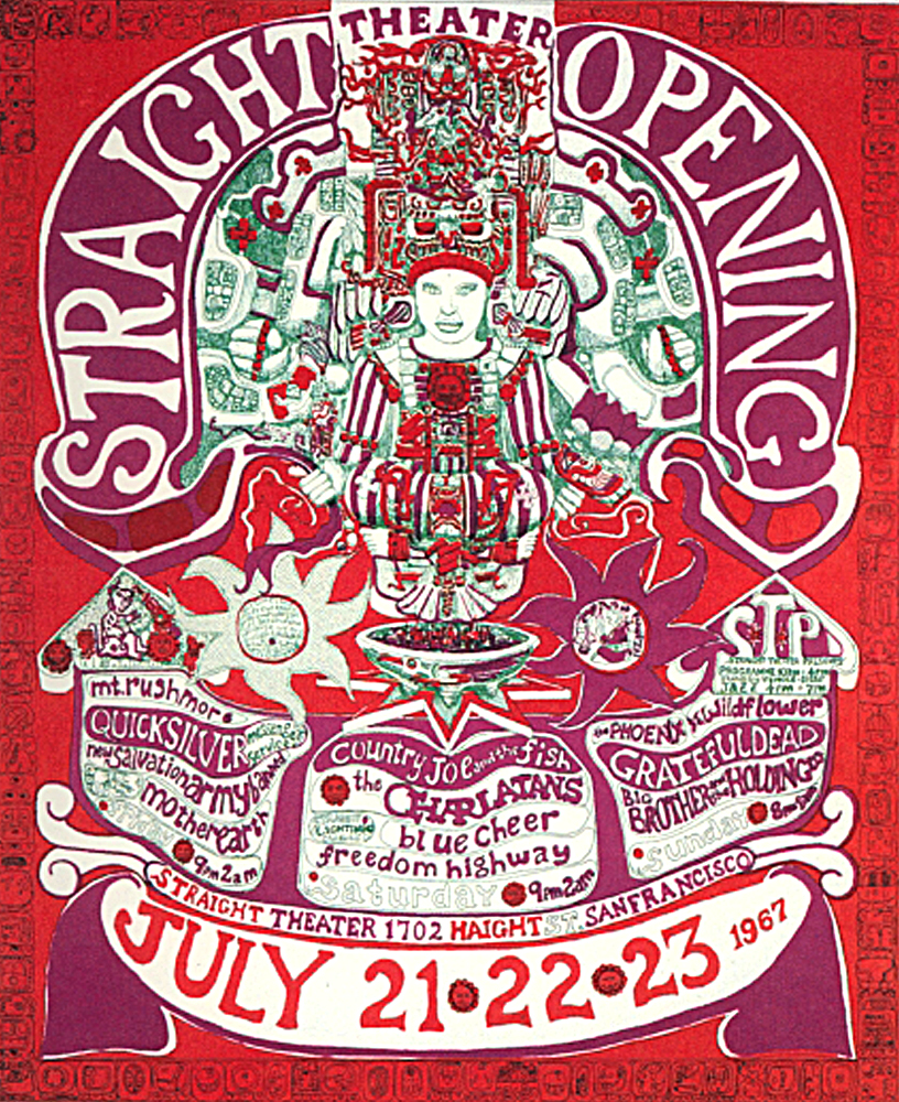 Poster for the opening of The Straight Theater in July 1967