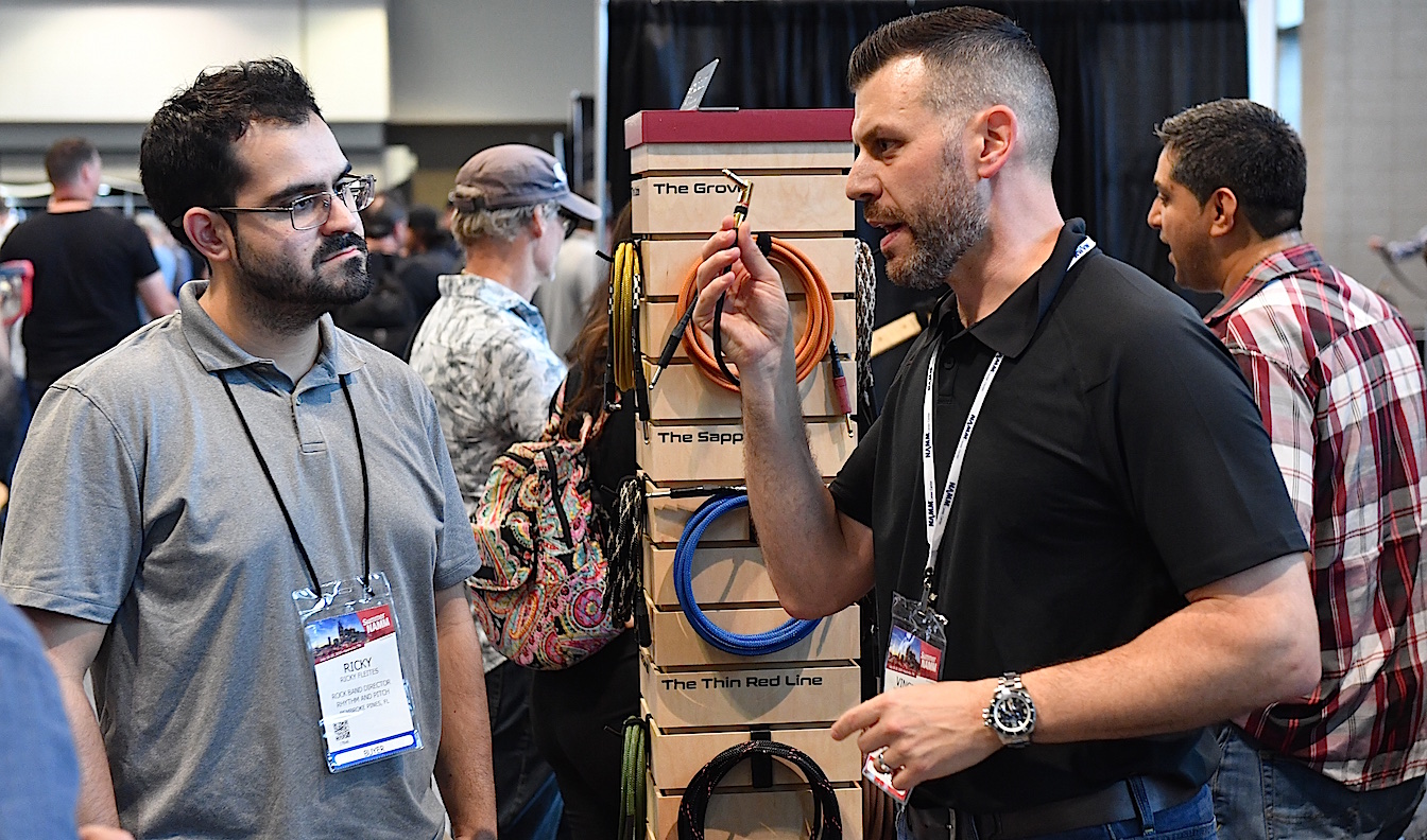Signum Music Company, showing its custom cables, was among the 500 exhibitors at Summer NAMM. 