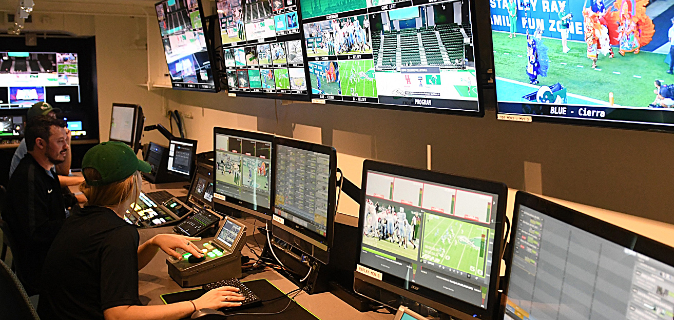 The centralized control room now supports camera connectivity to three stadiums