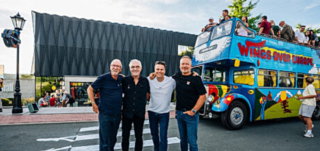 To mark the Adam Hall Group’s 50th anniversary, Paul McCartney and his band Wings’ restored tour bus has been presented to the public for the first time on the company’s campus.
