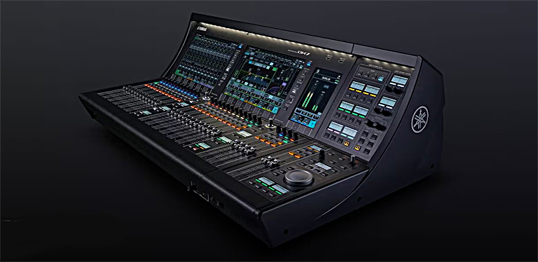 The flagship of Yamaha’s new digital mixers is the 120-input DM7